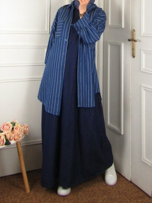 Robe jean - Bleu foncé