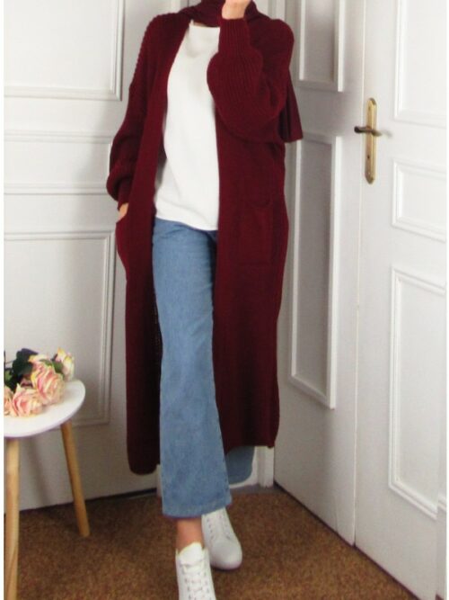 Gilet Grosse maille - Bordeaux