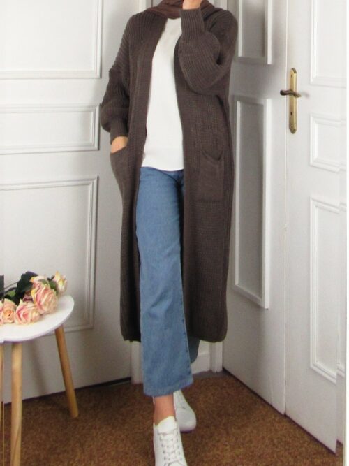 Gilet Grosse maille - Taupe