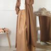 Jupe simili cuir - Camel