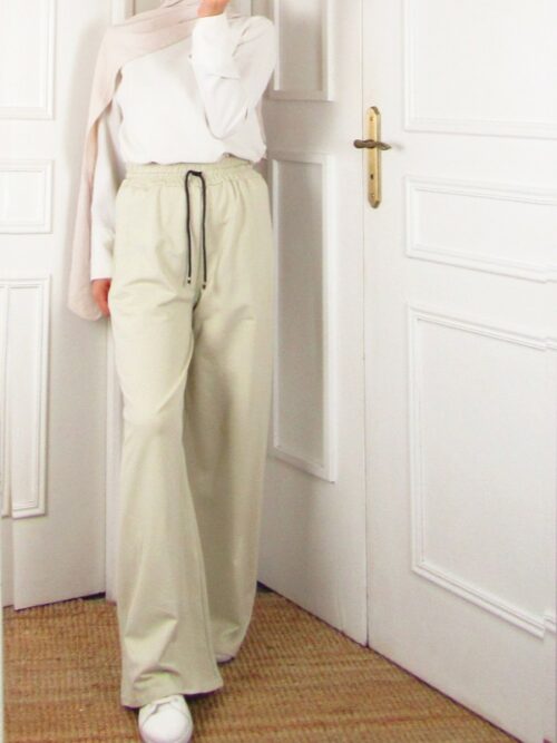 Pantalon coton - Beige