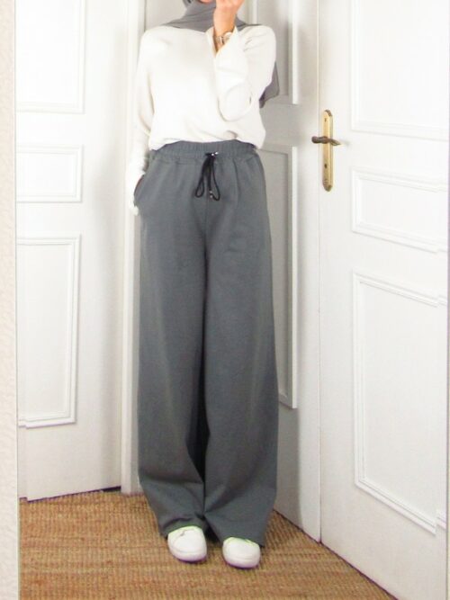 Pantalon coton - Gris souris