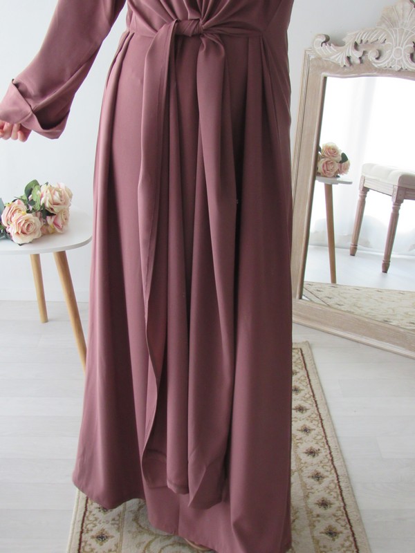  Abaya  Wrap  qualit  sup rieure Mauve LUBNA SHOP