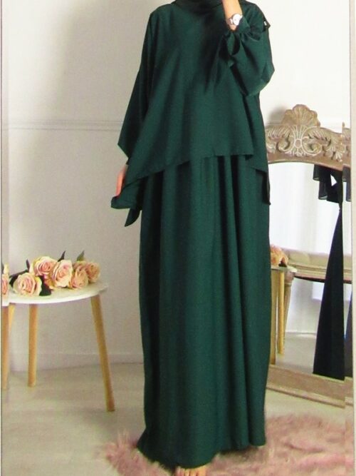 Robe/ensemble Amira - Vert émeraude