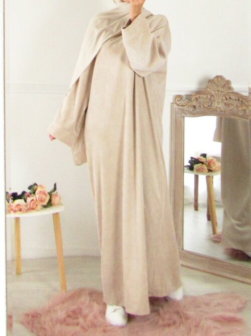 Robe Velours - Beige