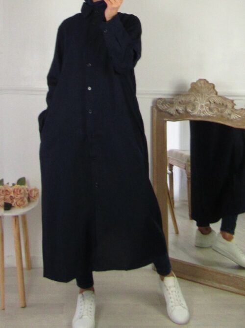 Chemise ample - Bleu marine