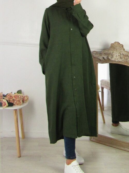 Chemise ample - Vert kaki