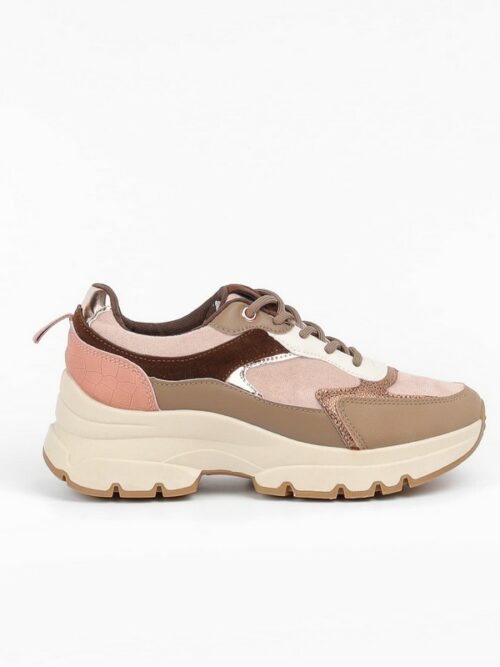 Baskets femme - Rose/Taupe