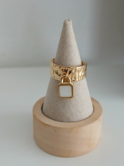 Bague doré/blanc