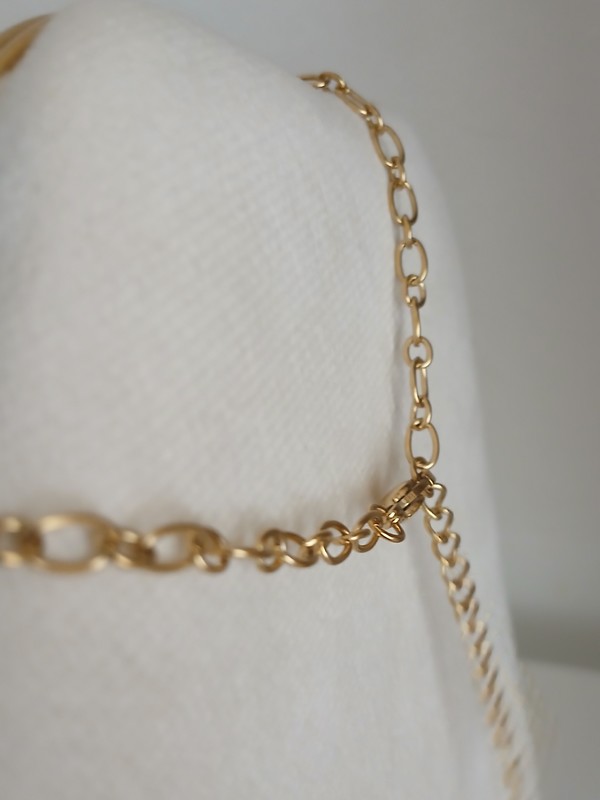 Collier Emma - Doré/Blanc