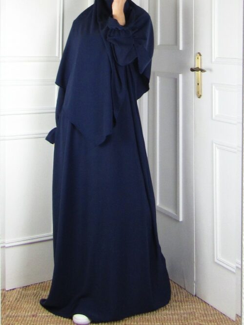 Ensemble avec khimar - Bleu nuit