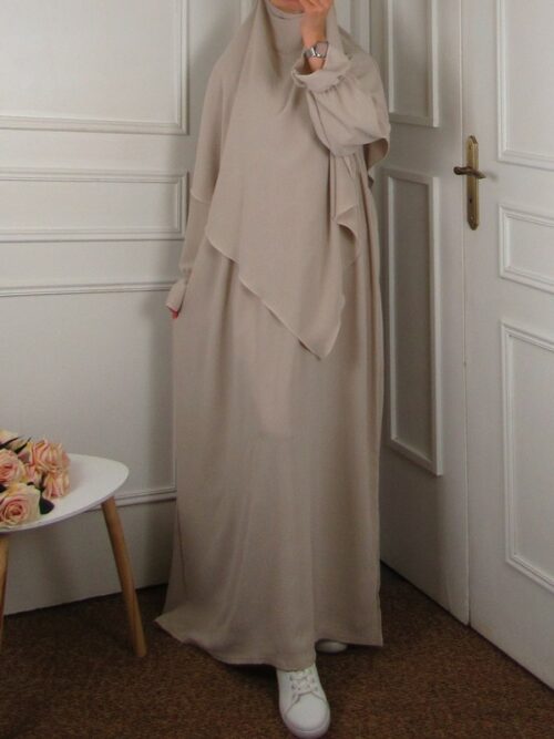 Ensemble avec khimar - Beige
