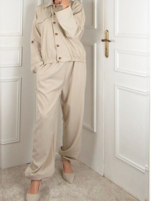 Ensemble veste et pantalon  - Beige