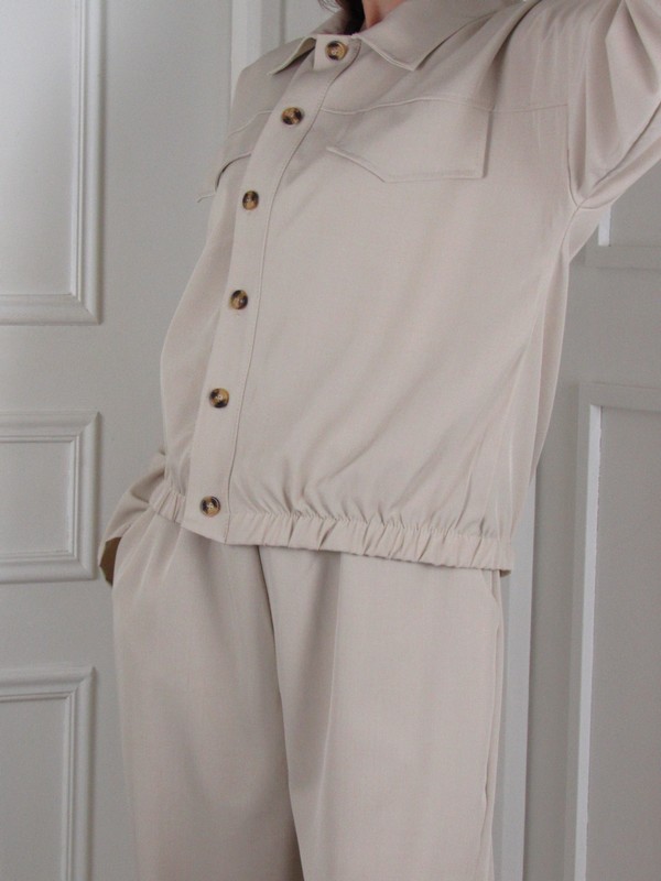 Ensemble veste et pantalon - Beige