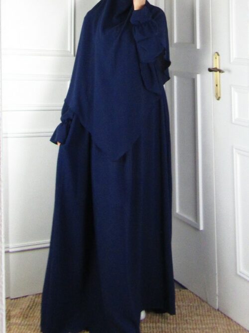 Ensemble avec khimar - Bleu nuit
