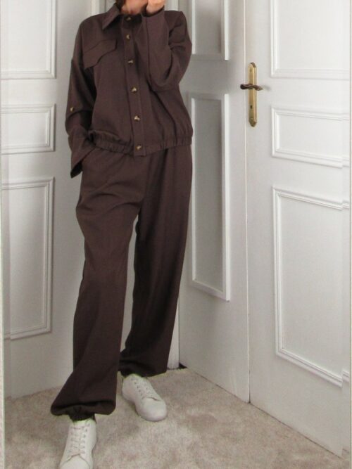 Ensemble veste et pantalon  - Marron
