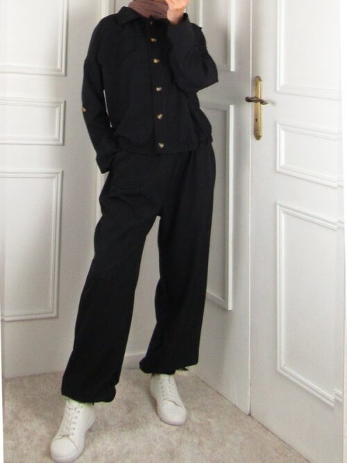 Ensemble veste et pantalon  - Noir