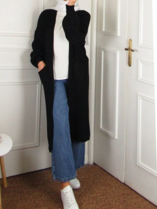 Gilet Grosse maille - Noir