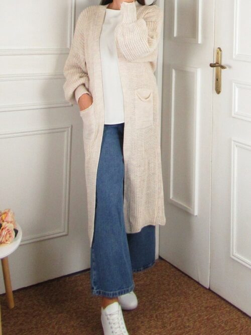Gilet Grosse maille - Beige