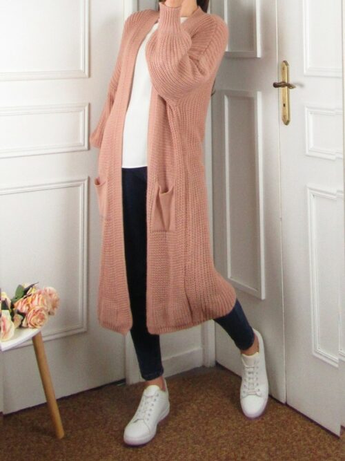 Gilet Grosse maille - Rose