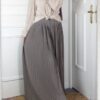 Pantalon large plissé - Taupe
