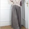 Pantalon large plissé - Taupe