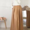 Jupe simili cuir - Camel