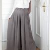 Pantalon large plissé - Taupe