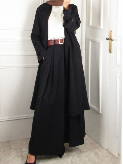 Jupe longue automne - Noir