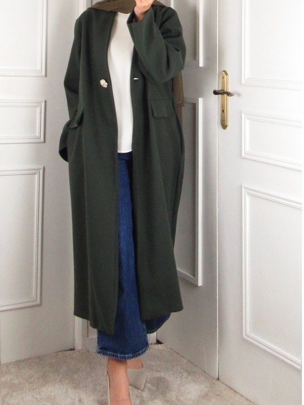 Manteau long femme - Vert kaki