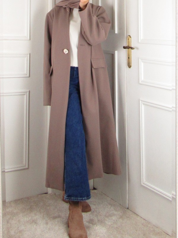 Manteau long femme - Taupe