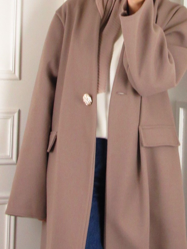 Manteau long femme - Taupe