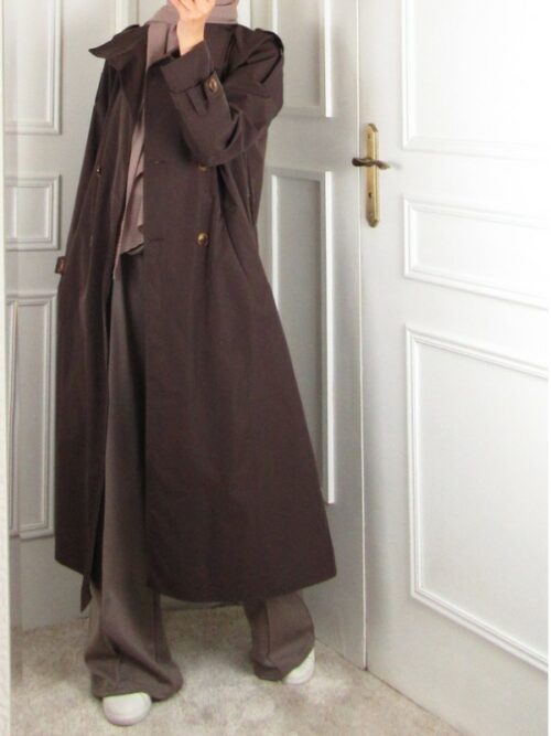 Trench long imperméable  - Marron