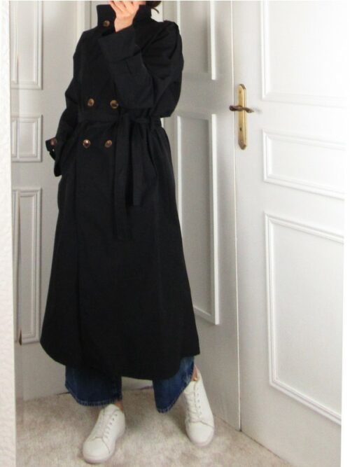 Trench long imperméable - Noir