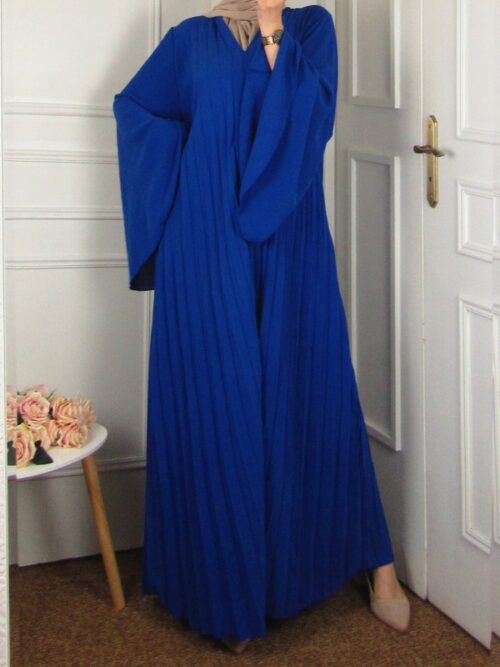Robe Plissée - Bleu roi