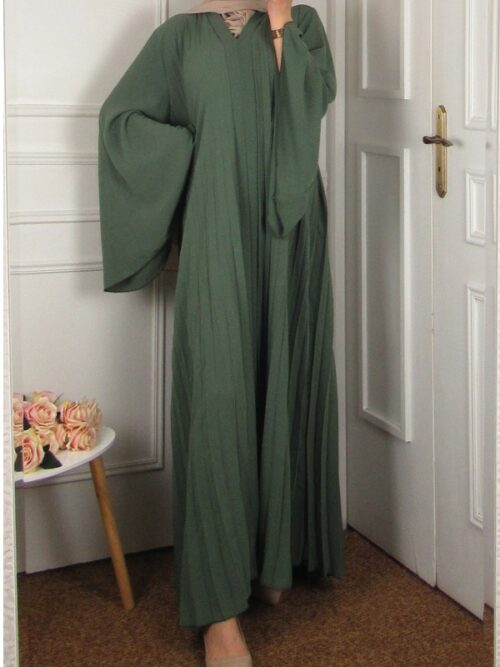 Robe Plissée - Vert kaki