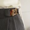 Pantalon taille haute - Gris