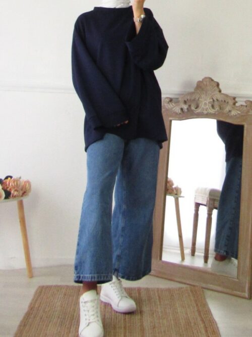 Pull Oversize - Bleu marine