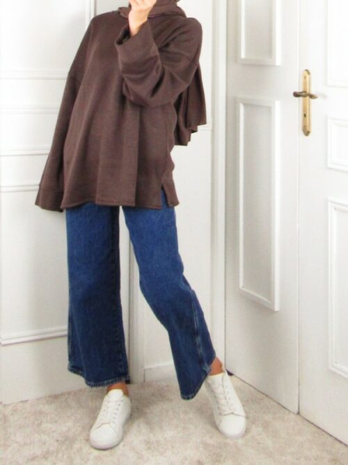 Pull Oversize en maille douce -Marron