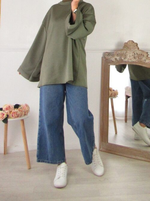 Pull Oversize - Vert kaki
