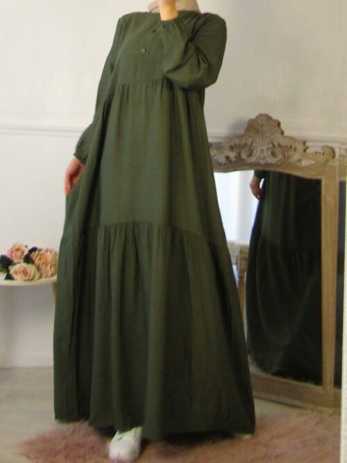 Robe Inès - Vert kaki