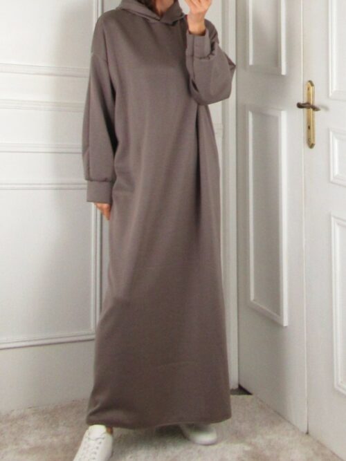 Robe à capuche - Taupe