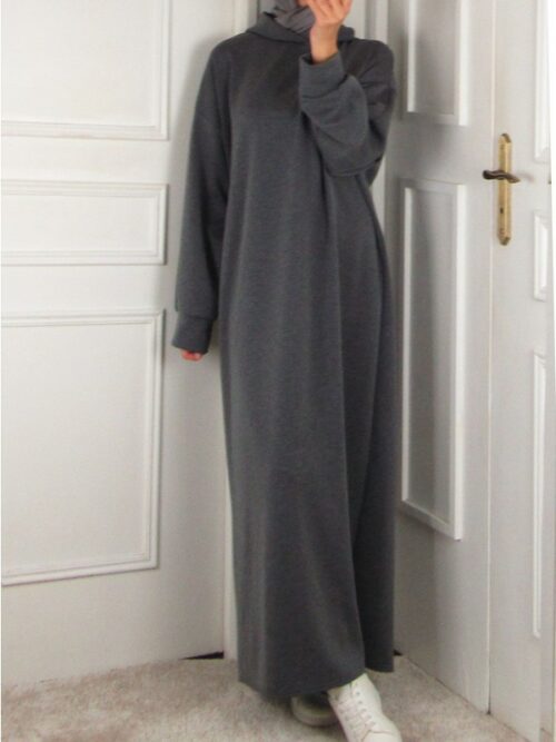 Robe à capuche - Gris souris
