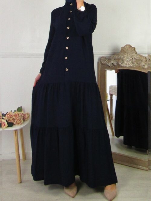 Robe Iris - Bleu nuit