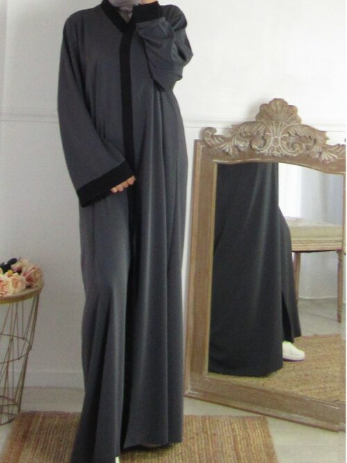 Robe Bicolore - Gris souris