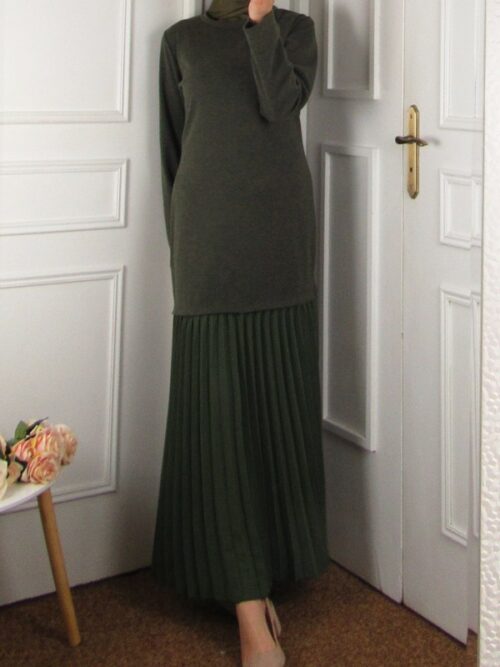 Robe Aysel - Vert kaki