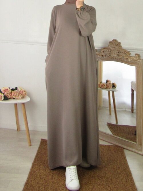 Robe avec poches - Taupe
