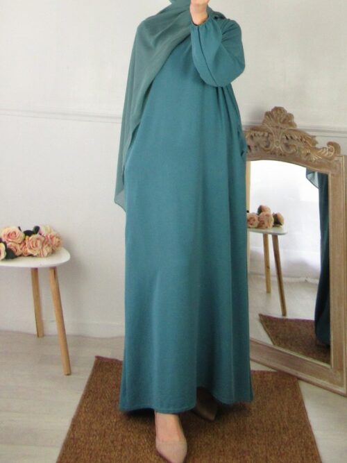 Robe avec poches - Turquoise