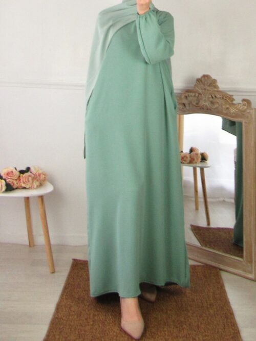 Robe avec poches - Vert d'eau