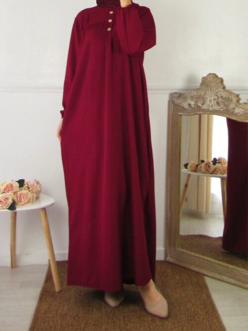 Robe Amalia - Rouge bordeaux